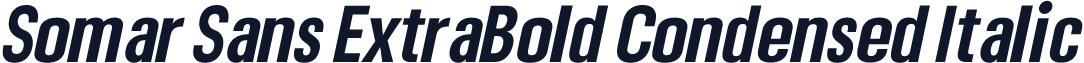 Somar Sans ExtraBold Condensed Italic