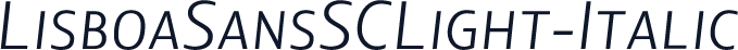 LisboaSansSCLight-Italic