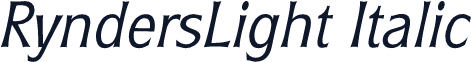 RyndersLight Italic