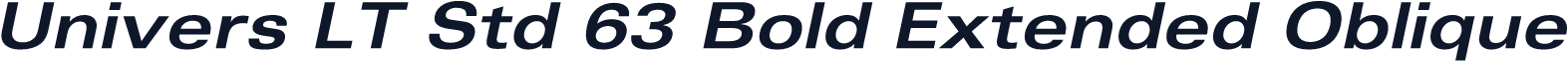Univers LT Std 63 Bold Extended Oblique