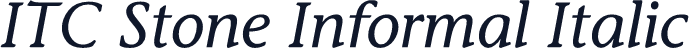 ITC Stone Informal Italic