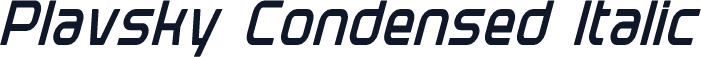 Plavsky Condensed Italic