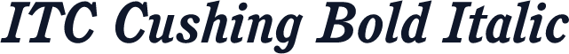 ITC Cushing Bold Italic
