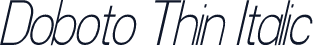 Doboto Thin Italic