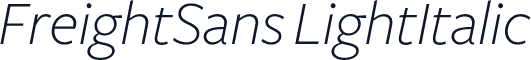 FreightSans LightItalic