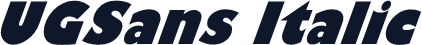 UGSans Italic