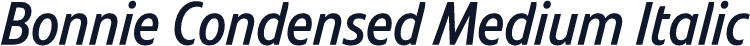 Bonnie Condensed Medium Italic
