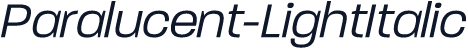 Paralucent-LightItalic