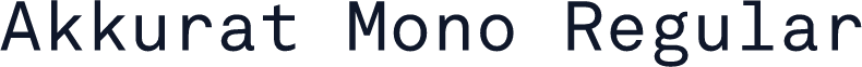 Akkurat Mono Regular