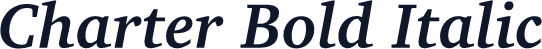 Charter Bold Italic