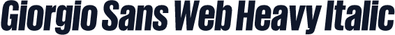 Giorgio Sans Web Heavy Italic