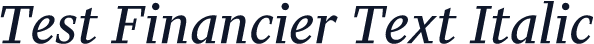 Test Financier Text Italic