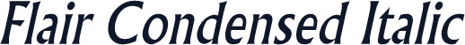 Flair Condensed Italic