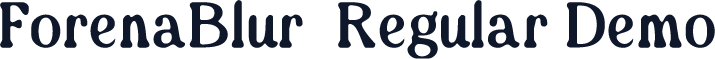 ForenaBlur-Regular Demo