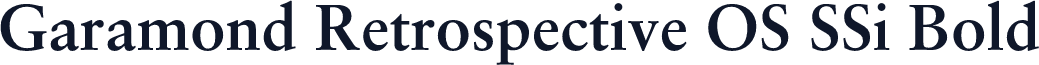 Garamond Retrospective OS SSi Bold