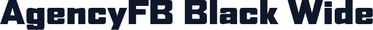 AgencyFB Black Wide