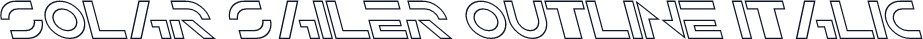 Solar Sailer Outline Italic