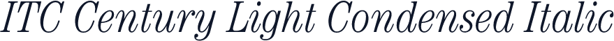 ITC Century Light Condensed Italic