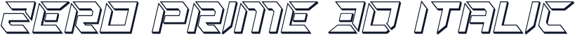 Zero Prime 3D Italic