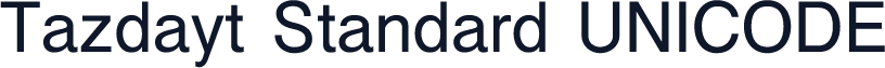 Tazdayt Standard UNICODE