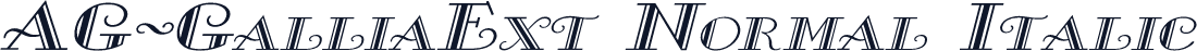 AG-GalliaExt Normal Italic