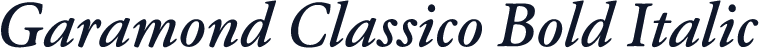 Garamond Classico Bold Italic