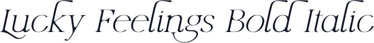 Lucky Feelings Bold Italic