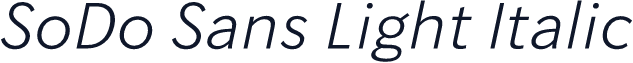 SoDo Sans Light Italic