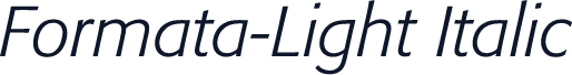 Formata-Light Italic