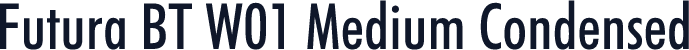 Futura BT W01 Medium Condensed