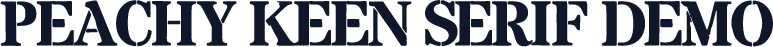 Peachy Keen Serif DEMO