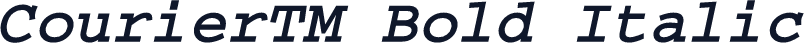 CourierTM Bold Italic
