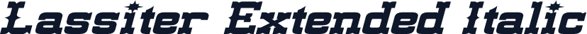 Lassiter Extended Italic