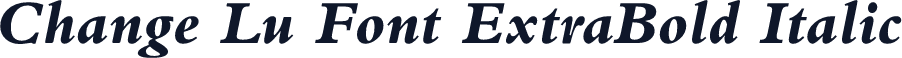 Change Lu Font ExtraBold Italic