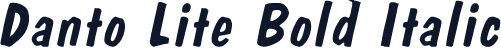 Danto Lite Bold Italic