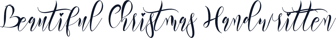 Beautiful Christmas Handwritten