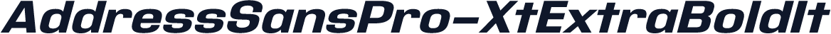 AddressSansPro-XtExtraBoldIt