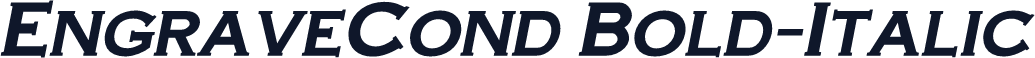EngraveCond Bold-Italic