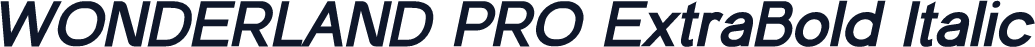 WONDERLAND PRO ExtraBold Italic