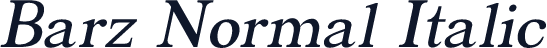 Barz Normal Italic
