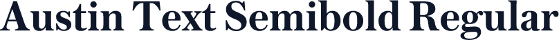 Austin Text Semibold Regular