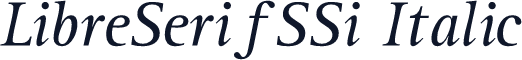 LibreSerifSSi Italic
