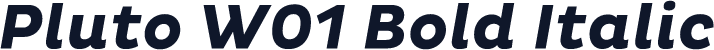 Pluto W01 Bold Italic