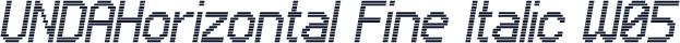 UNDAHorizontal Fine Italic W05