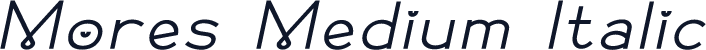 Mores Medium Italic