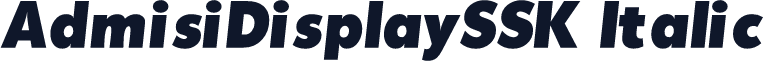 AdmisiDisplaySSK Italic