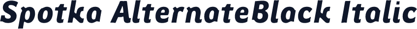 Spotka AlternateBlack Italic