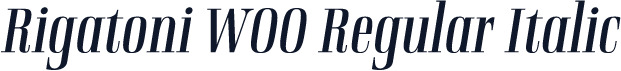 Rigatoni W00 Regular Italic