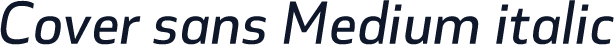 Cover sans Medium italic