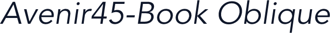 Avenir45-Book Oblique
